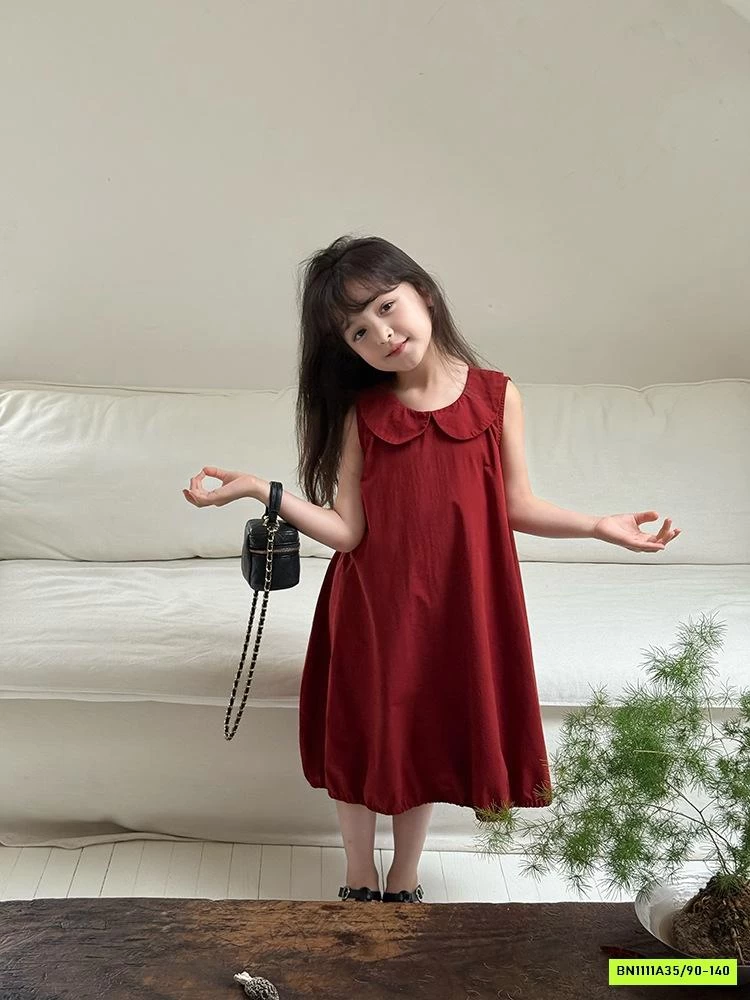 ĐẦM BÍ ĐỎ CỔ SEN 25E021 AMBB