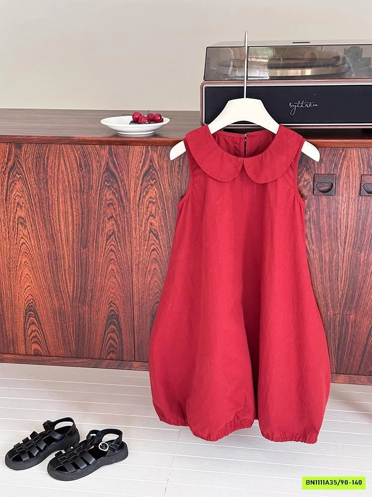 ĐẦM BÍ ĐỎ CỔ SEN 25E021 AMBB