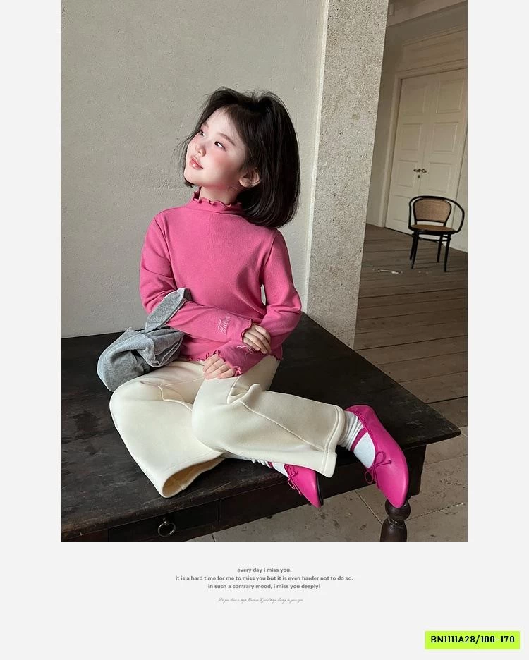 ÁO GIỮ NHIỆT VIỀN BÈO BÉ GÁI