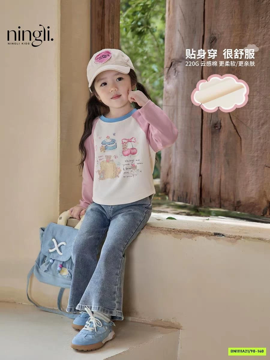 ÁO THUN PHỐI MÀU TAY NINGLI