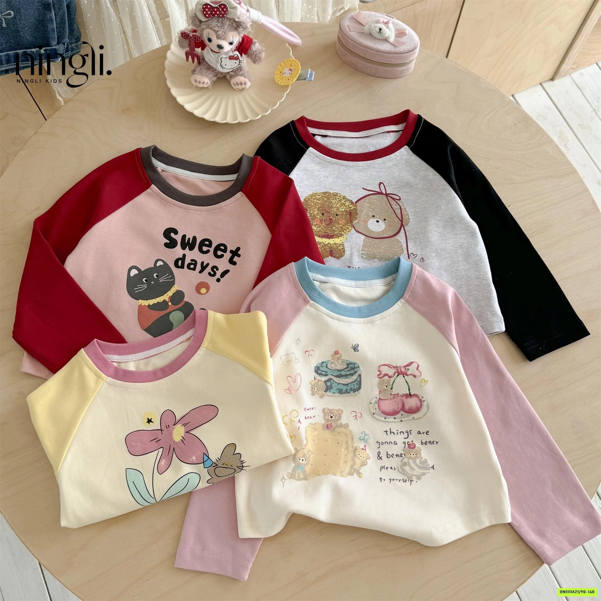 ÁO THUN PHỐI MÀU TAY NINGLI