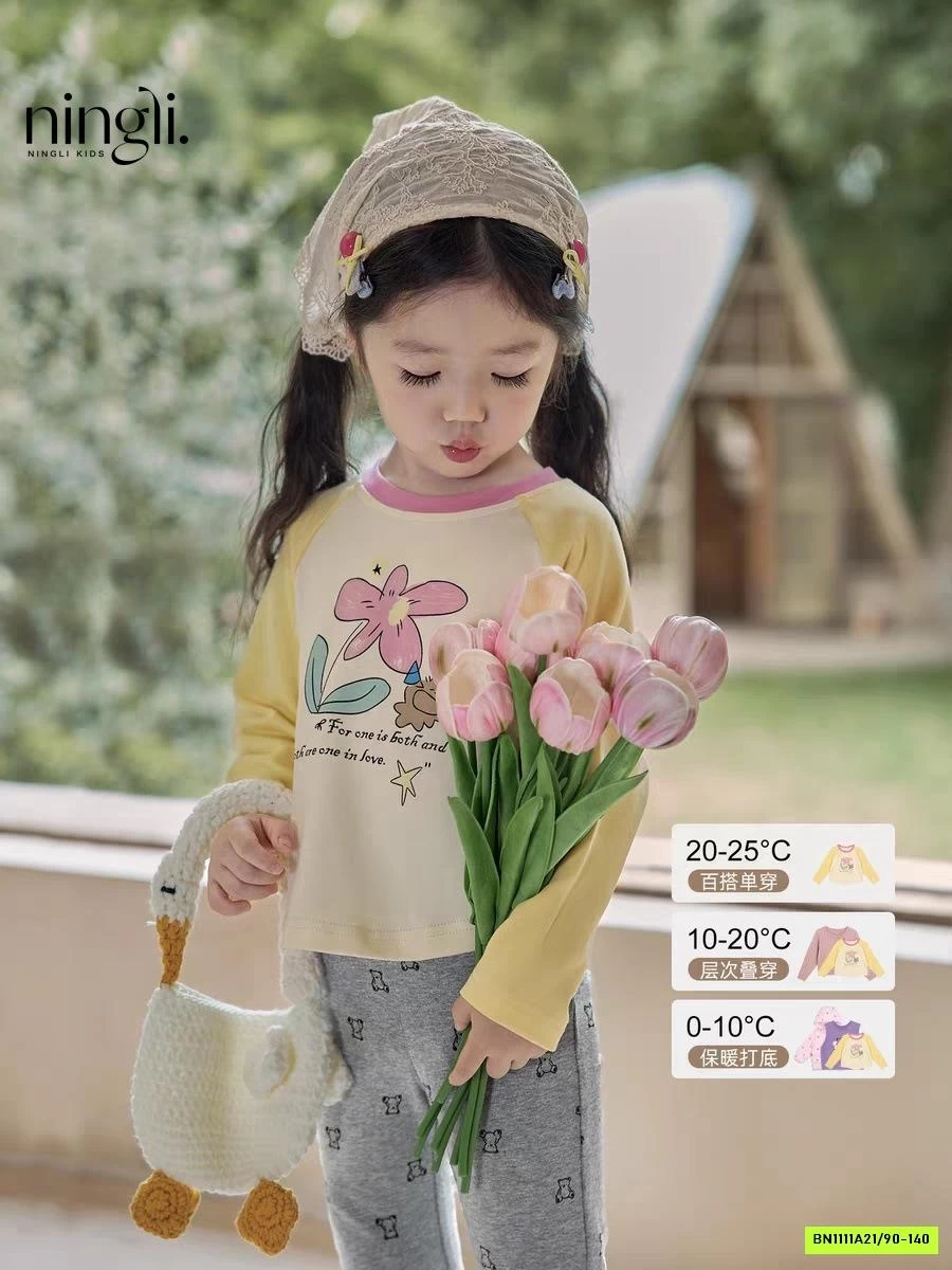 ÁO THUN PHỐI MÀU TAY NINGLI