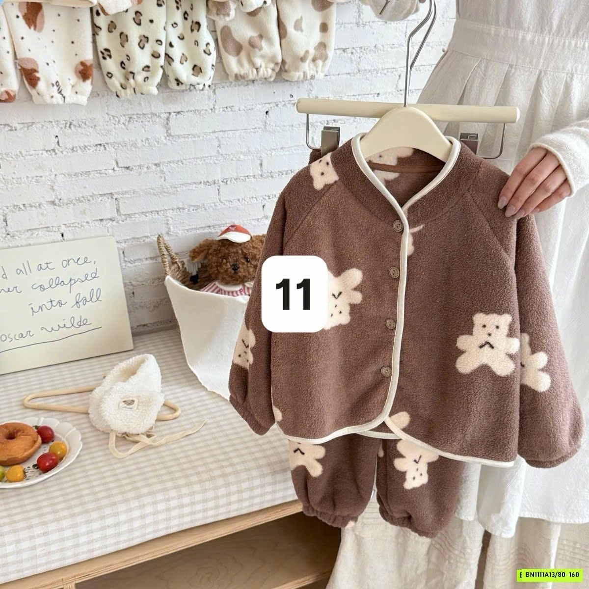 PIZAMA NỈ BÔNG HỌA TIẾT