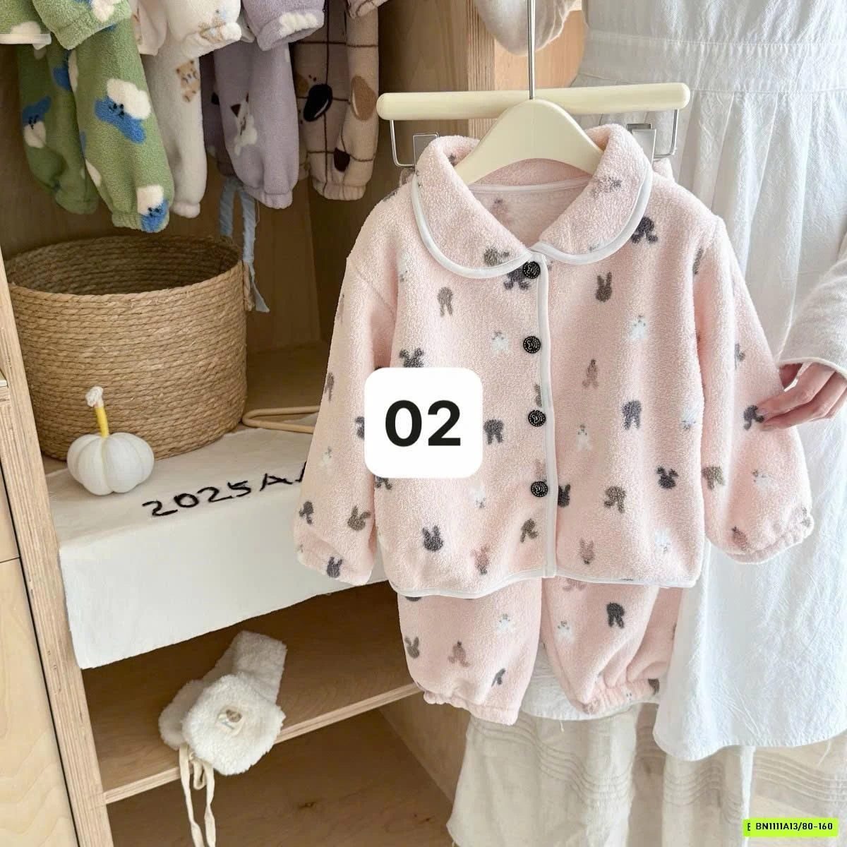 PIZAMA NỈ BÔNG HỌA TIẾT