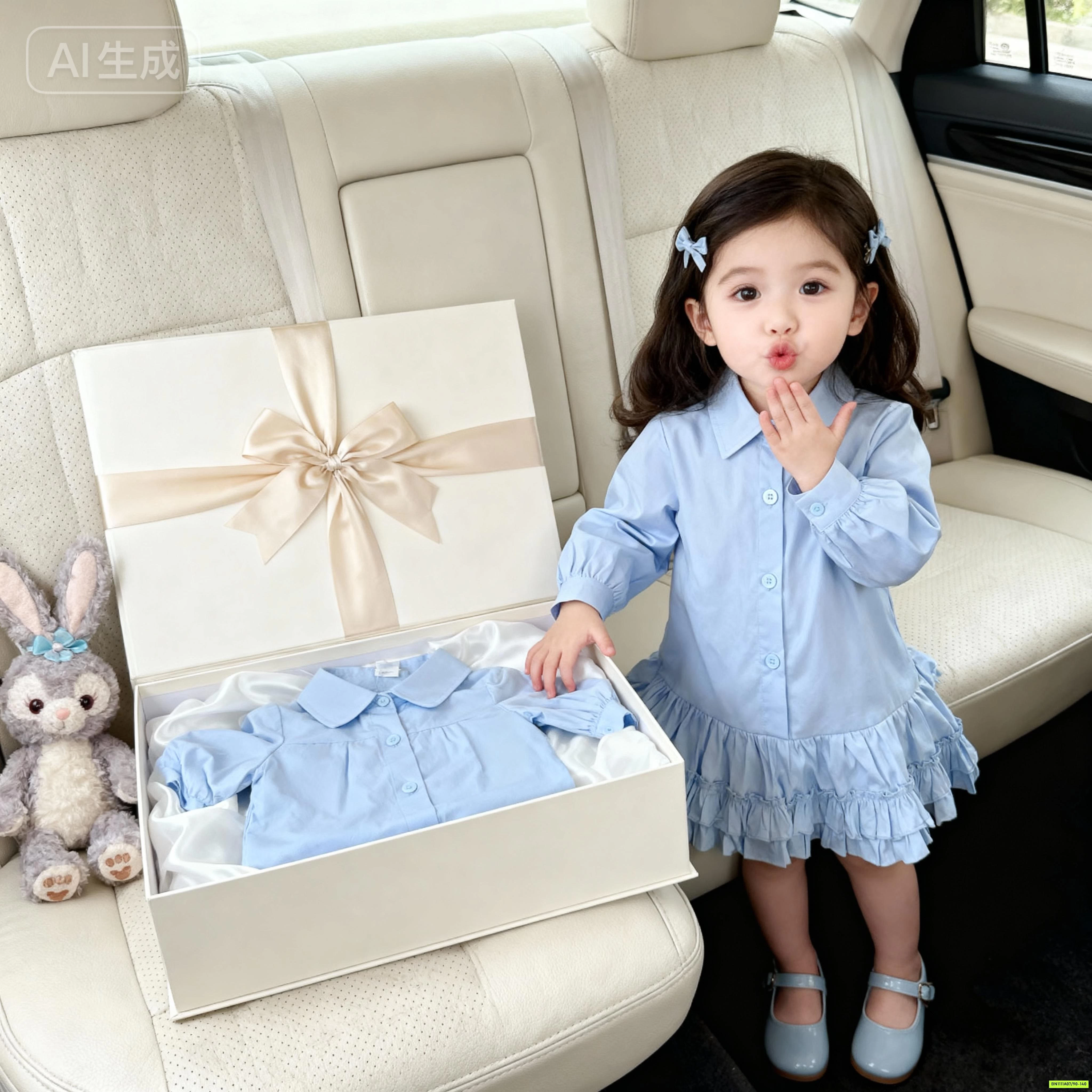 ĐẦM SƠ MI XANH ĐUÔI CÁ XẾP LY PREMIUM