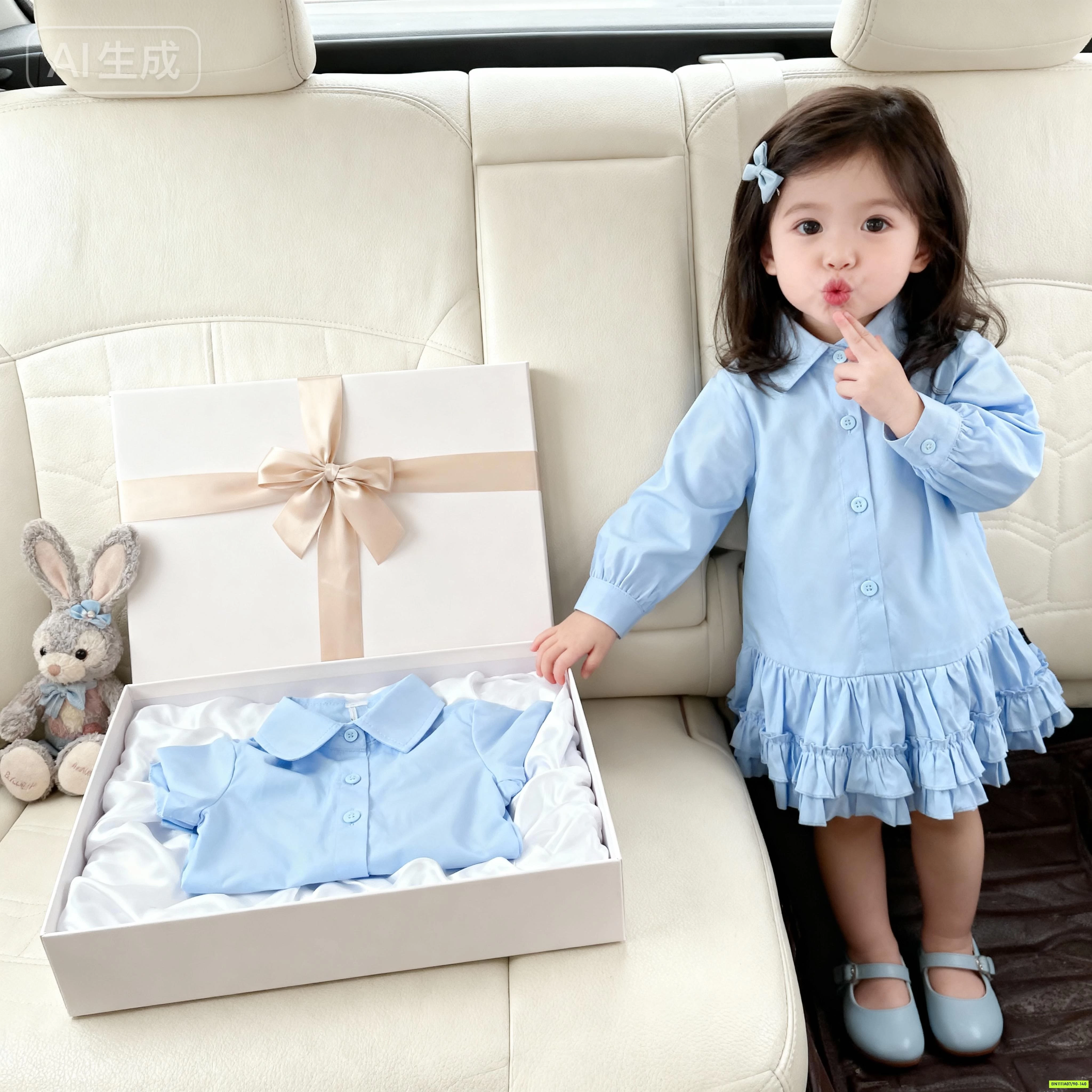 ĐẦM SƠ MI XANH ĐUÔI CÁ XẾP LY PREMIUM