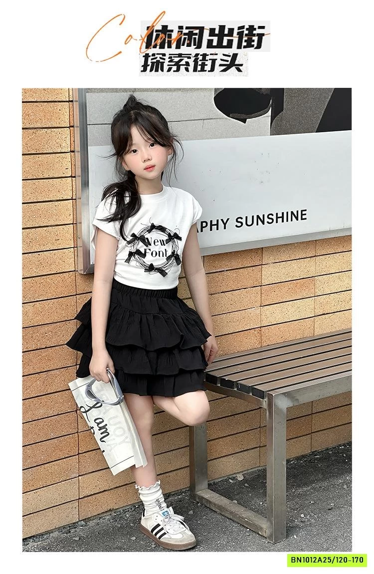 CROPTOP GẮN NƠ MIX CV XẾP TẦNG