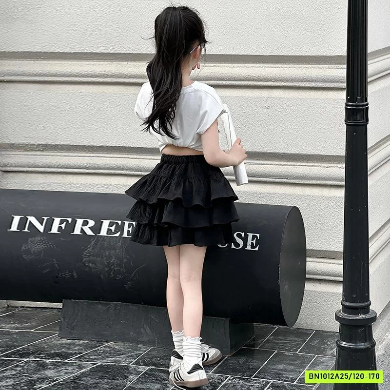 CROPTOP GẮN NƠ MIX CV XẾP TẦNG