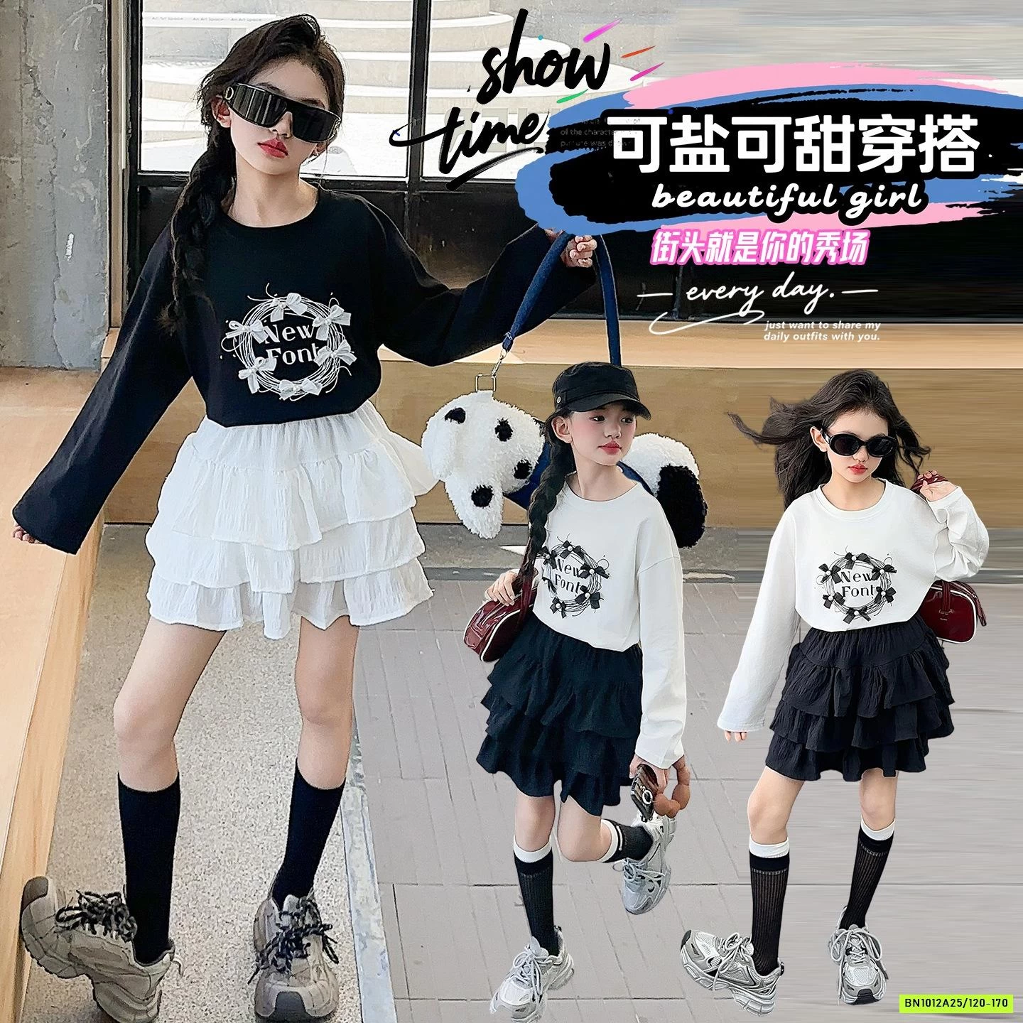 CROPTOP GẮN NƠ MIX CV XẾP TẦNG