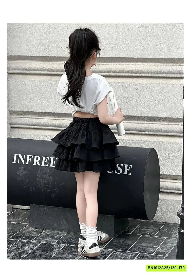 CROPTOP GẮN NƠ MIX CV XẾP TẦNG