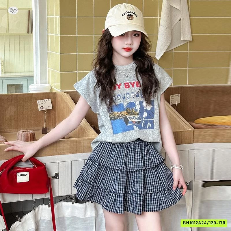 ÁO XÁM MIX CV CARO XẾP TẦNG