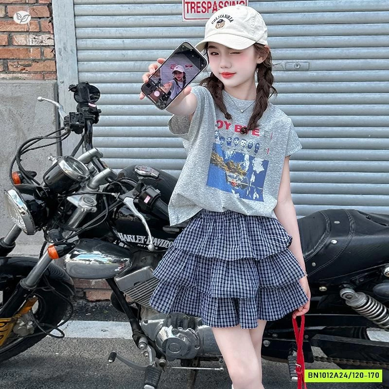 ÁO XÁM MIX CV CARO XẾP TẦNG