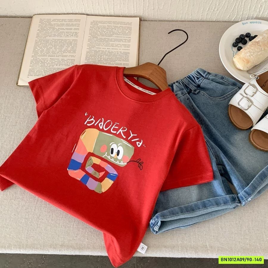 ÁO THUN ĐỎ IN HÌNH RẮN SẮC MÀU