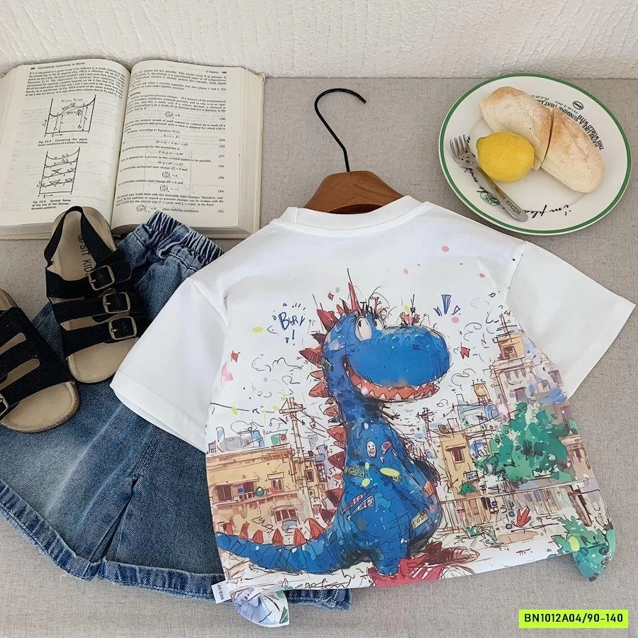 ÁO THUN KHỦNG LONG LƯNG IN SAU