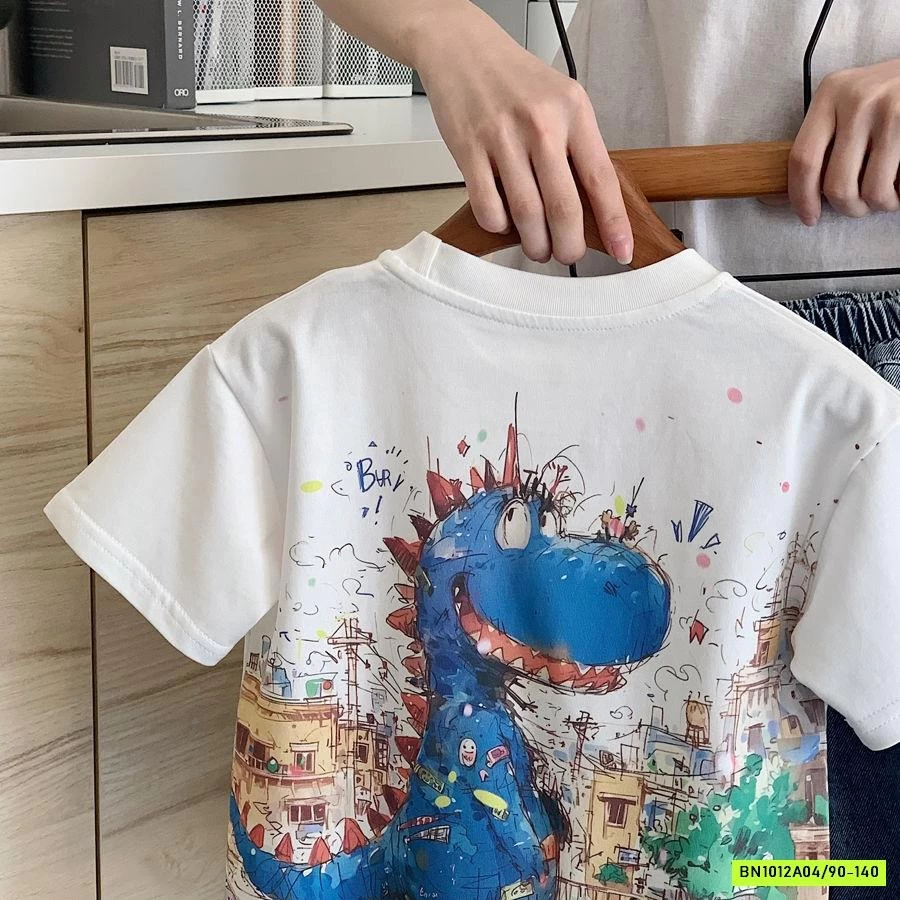 ÁO THUN KHỦNG LONG LƯNG IN SAU