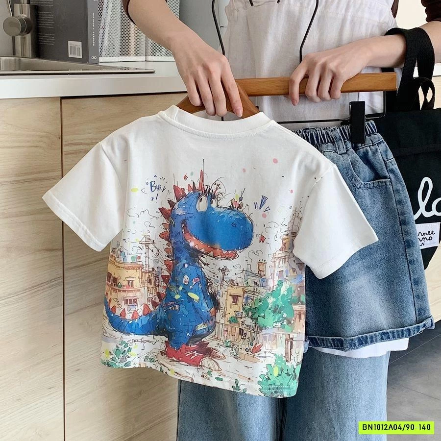 ÁO THUN KHỦNG LONG LƯNG IN SAU