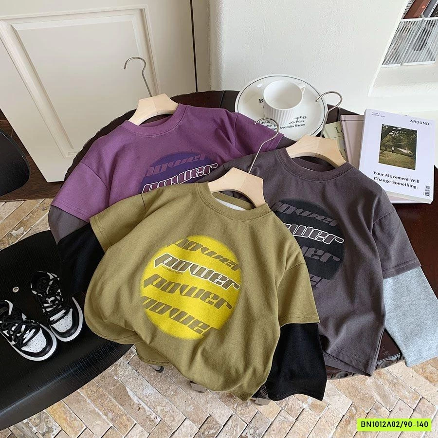 ÁO THUN GIẢ 2 LỚP IN CHỮ