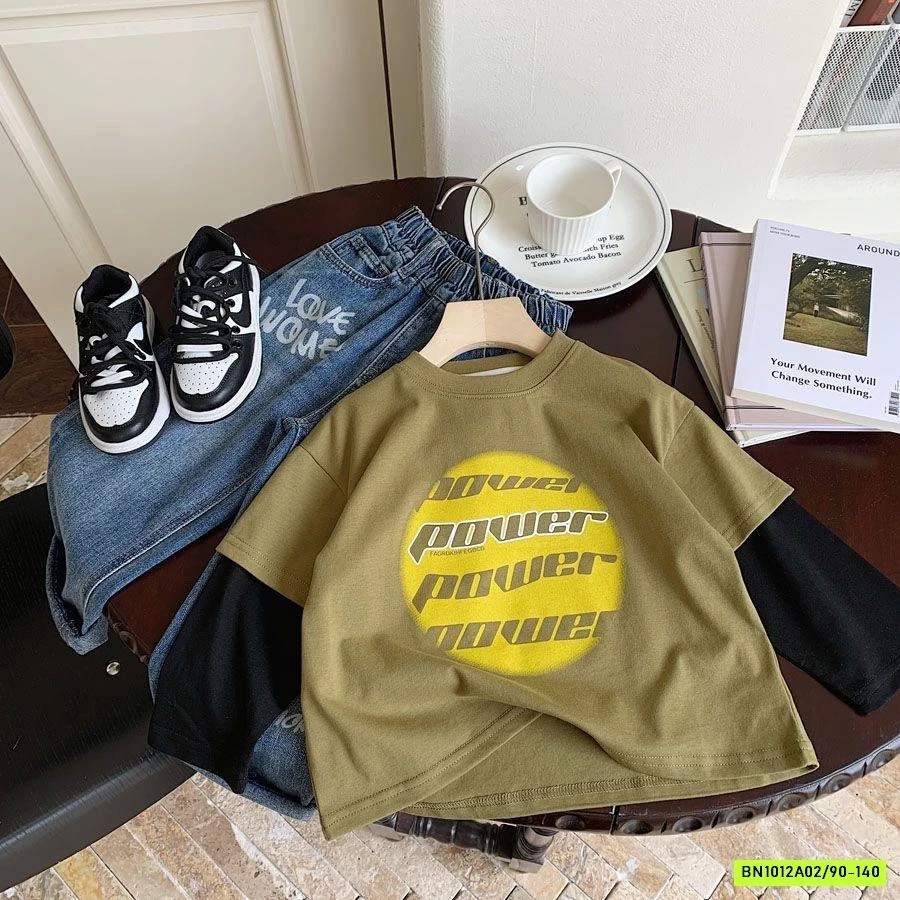 ÁO THUN GIẢ 2 LỚP IN CHỮ