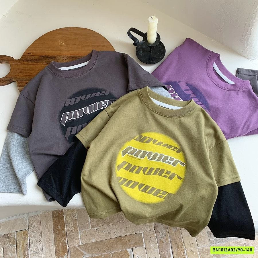 ÁO THUN GIẢ 2 LỚP IN CHỮ