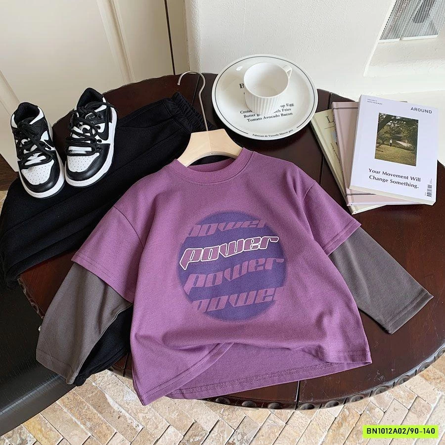 ÁO THUN GIẢ 2 LỚP IN CHỮ