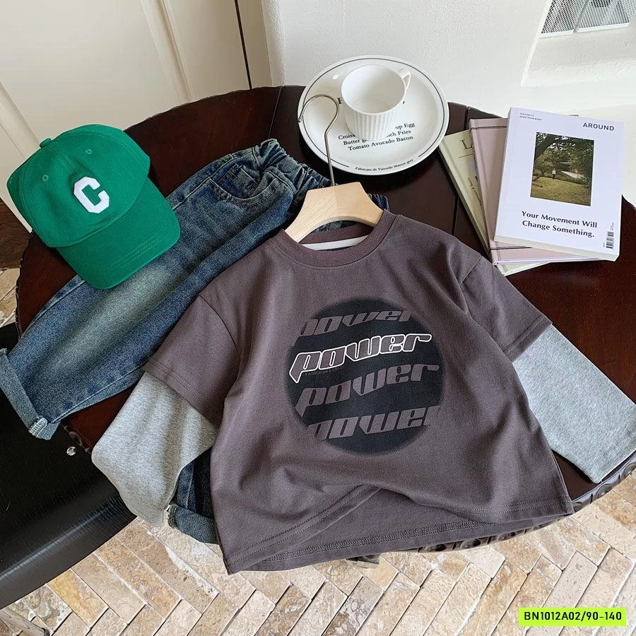 ÁO THUN GIẢ 2 LỚP IN CHỮ