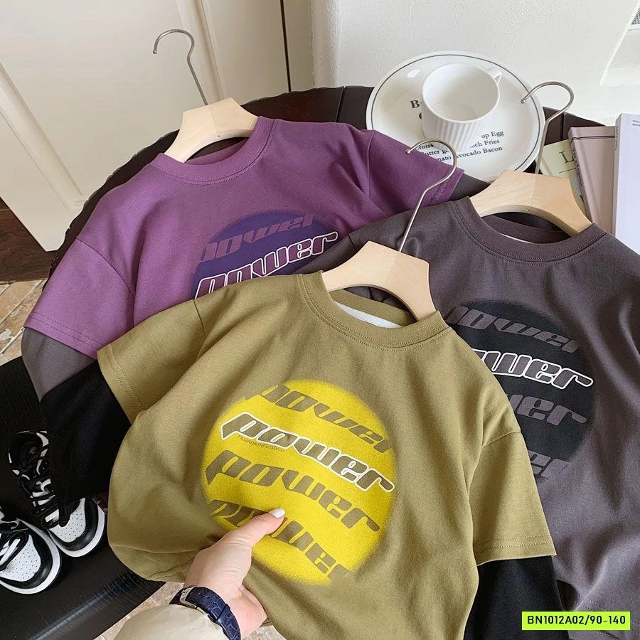 ÁO THUN GIẢ 2 LỚP IN CHỮ