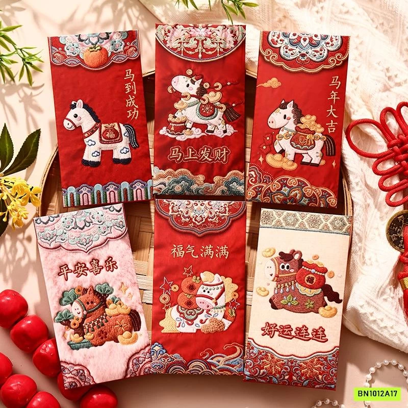 COMBO 30 LÌ XÌ NGỰA ĐỎ MẪU MỚI