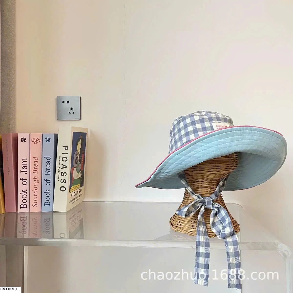 MŨ VÀNH KẺ CARO PHỐI MÀU