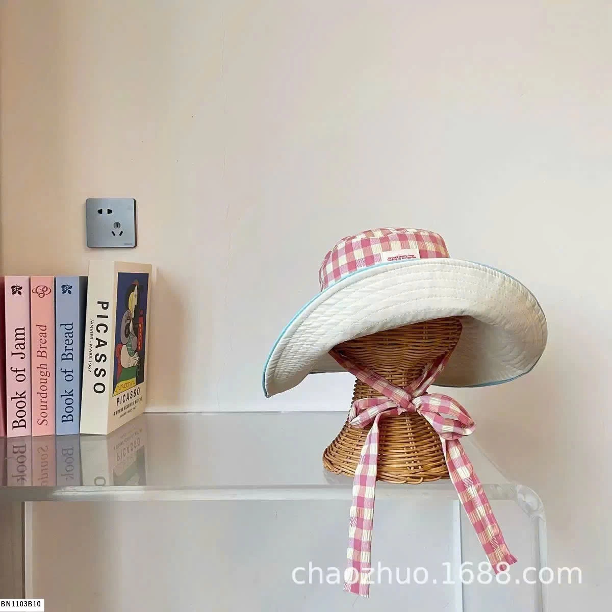 MŨ VÀNH KẺ CARO PHỐI MÀU