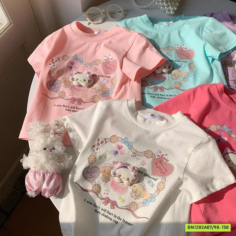 ÁO THUN GẮN GẤU KUTE