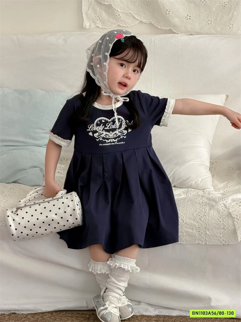 ĐẦM COTTON XẾP LY XÒE XINH XẮN