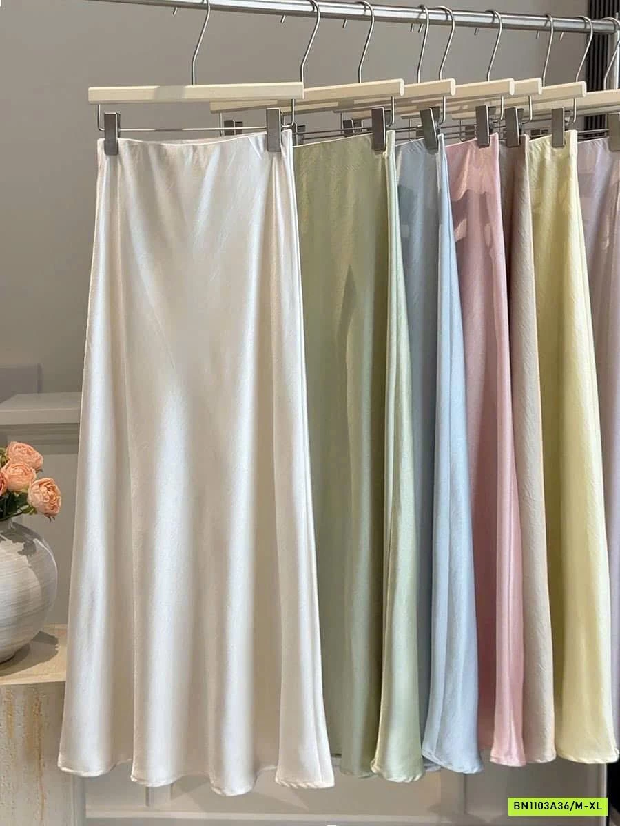 CHÂN VÁY LỤA SATIN ĐUÔI CÁ