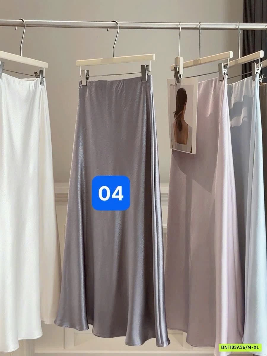 CHÂN VÁY LỤA SATIN ĐUÔI CÁ