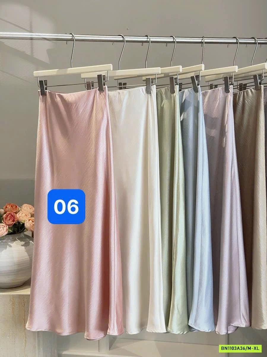 CHÂN VÁY LỤA SATIN ĐUÔI CÁ