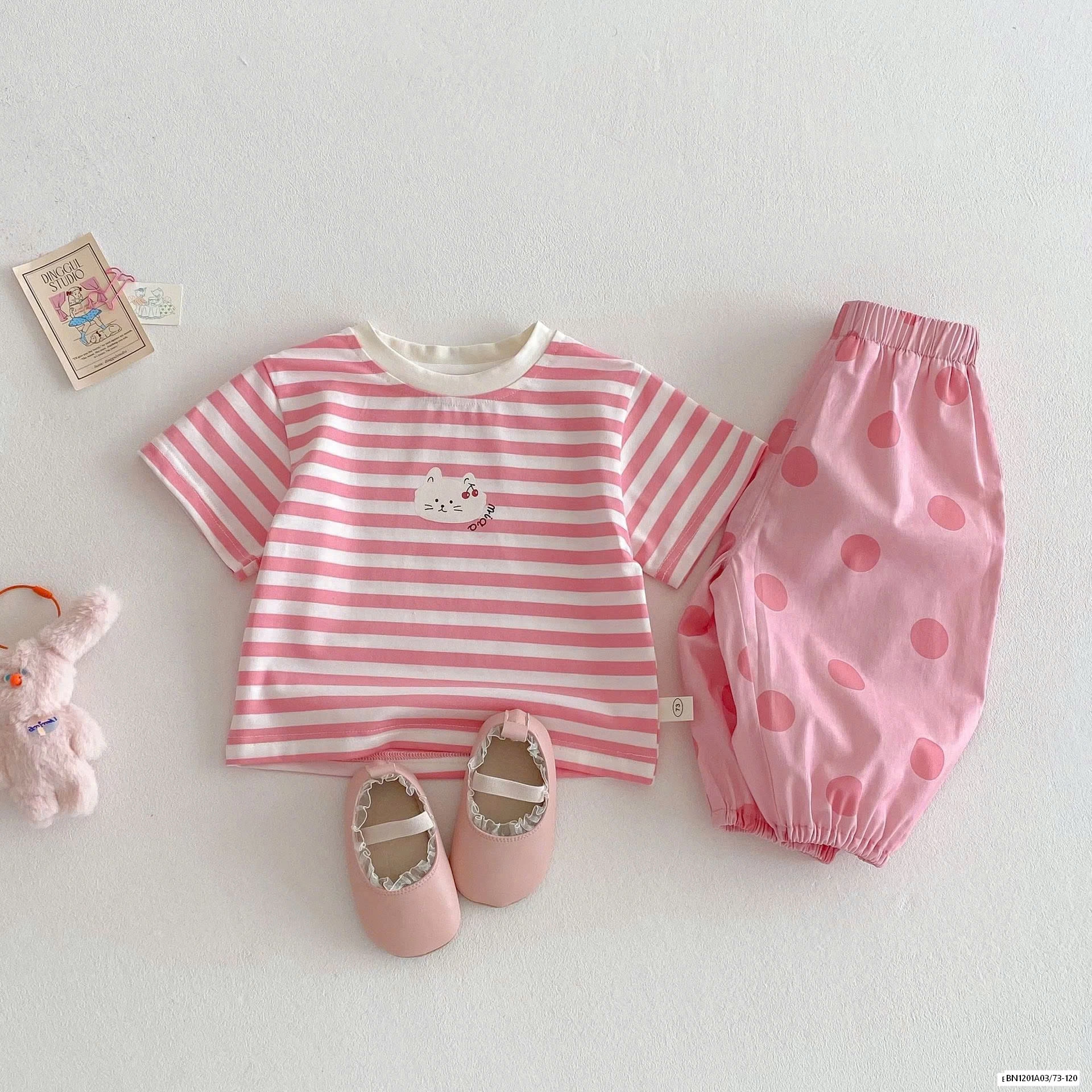 SÉT VÁY ÁO YẾM HOẠ TIẾT MÈO KUTE