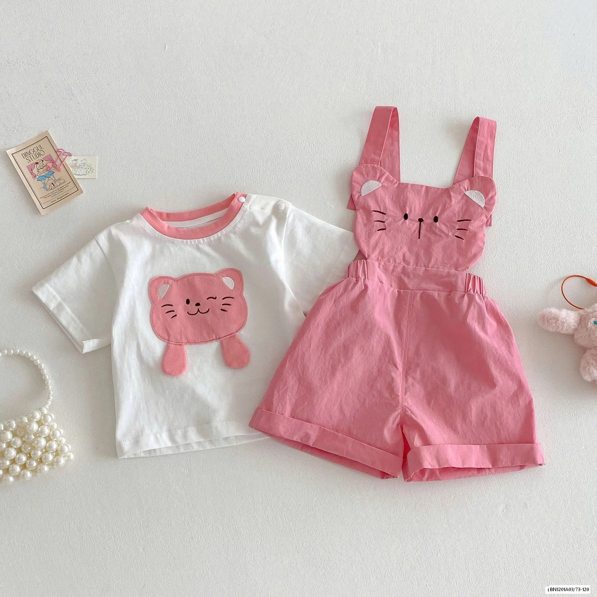 SÉT VÁY ÁO YẾM HOẠ TIẾT MÈO KUTE