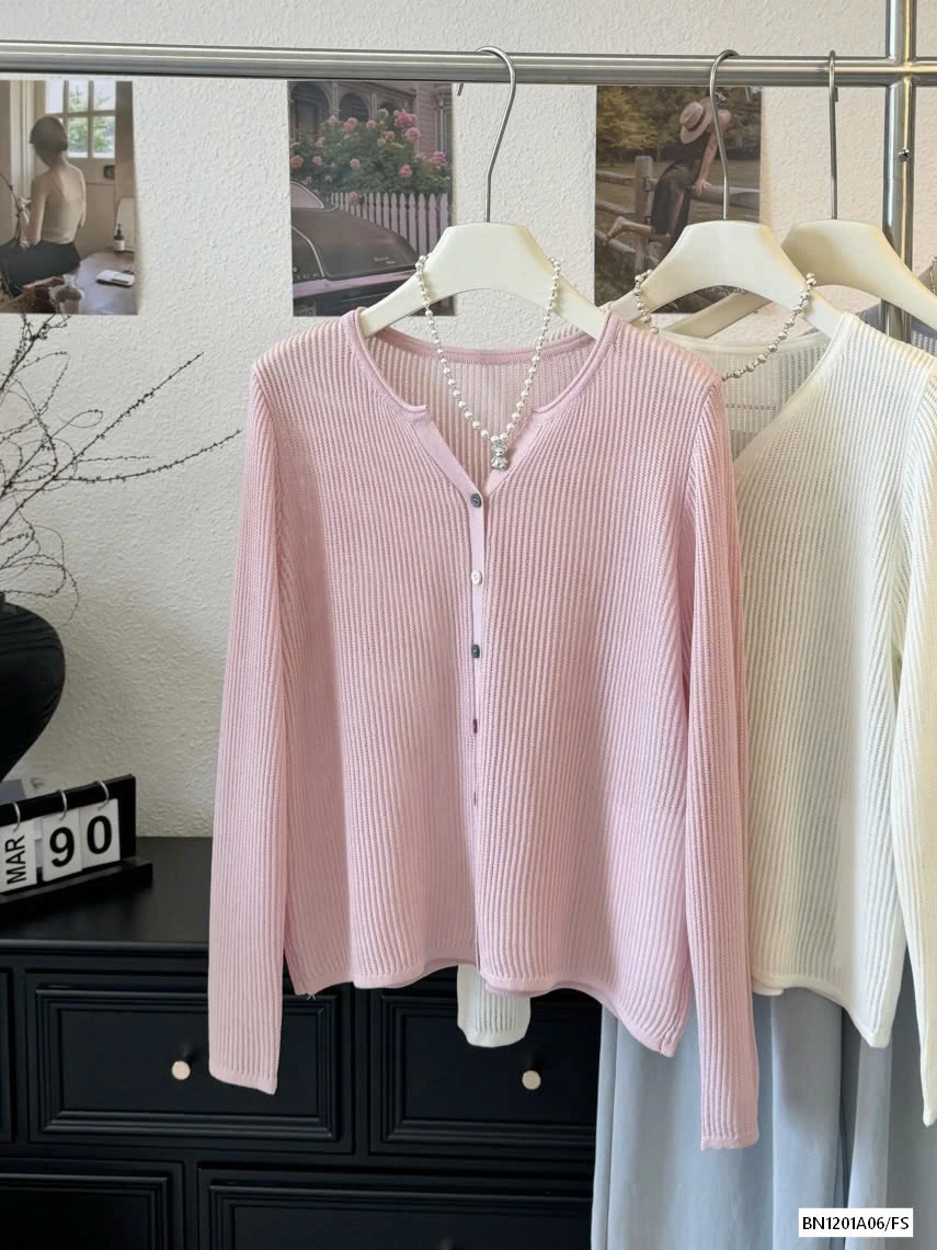 CARDIGAN MIX CV HOA DÁNG DÀI