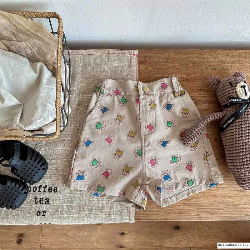 QUẦN SHORT IN GẤU