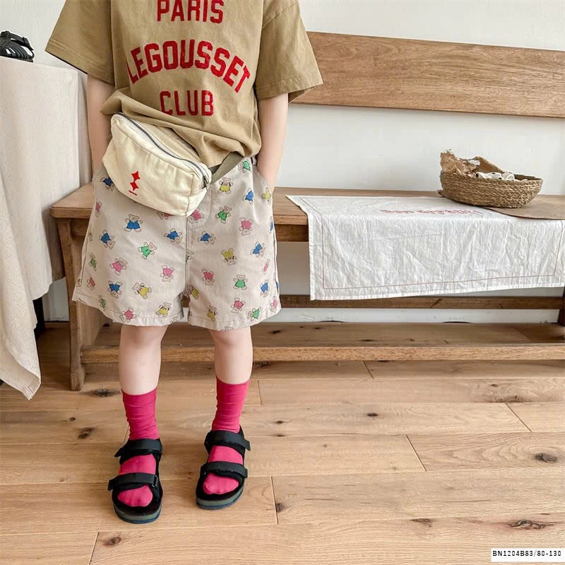 QUẦN SHORT IN GẤU