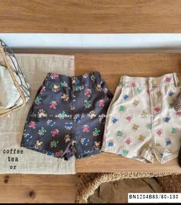 QUẦN SHORT IN GẤU