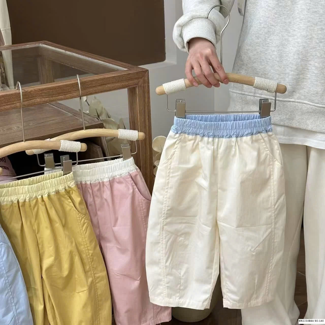 QUẦN SUÔNG PHỐI MÀU CẠP CHUN