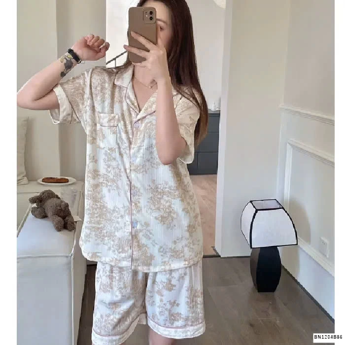 BỘ PIJAMA CỘC TAY NỮ