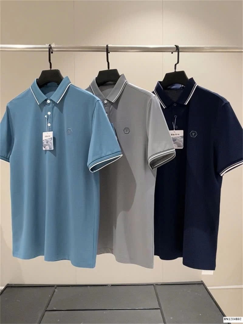 ÁO POLO VIỀN KẺ BASIC CHO NAM