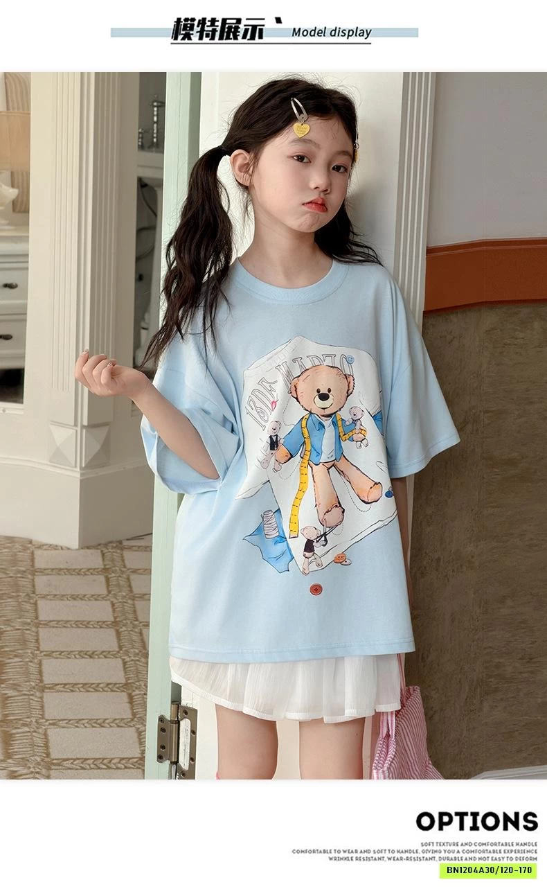 ÁO HỒNG GẤU MIX CV VOAN