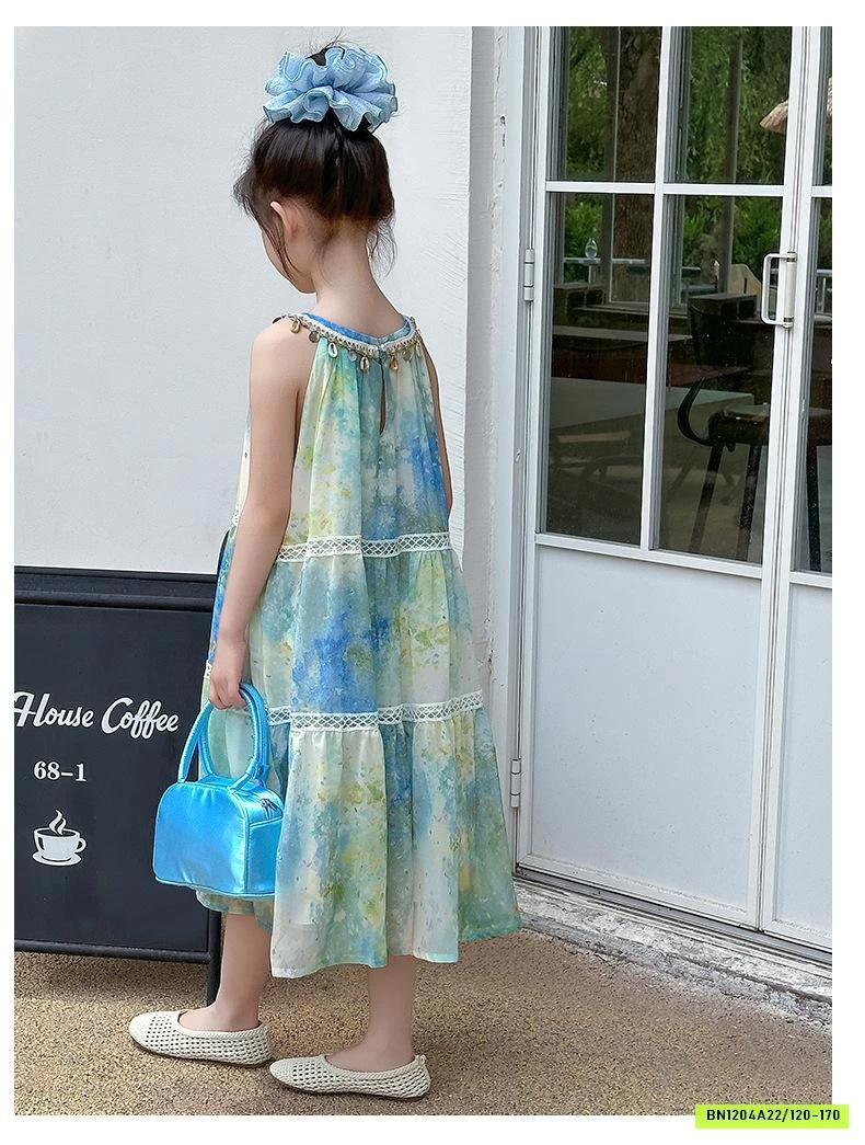 ĐẦM VOAN HOA CỔ YẾM