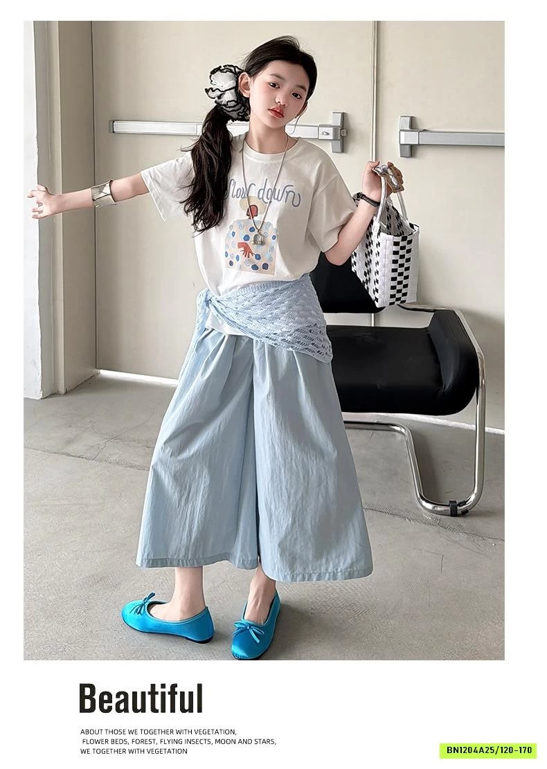 ÁO THUN MIX QUẦN ỐNG RỘNG