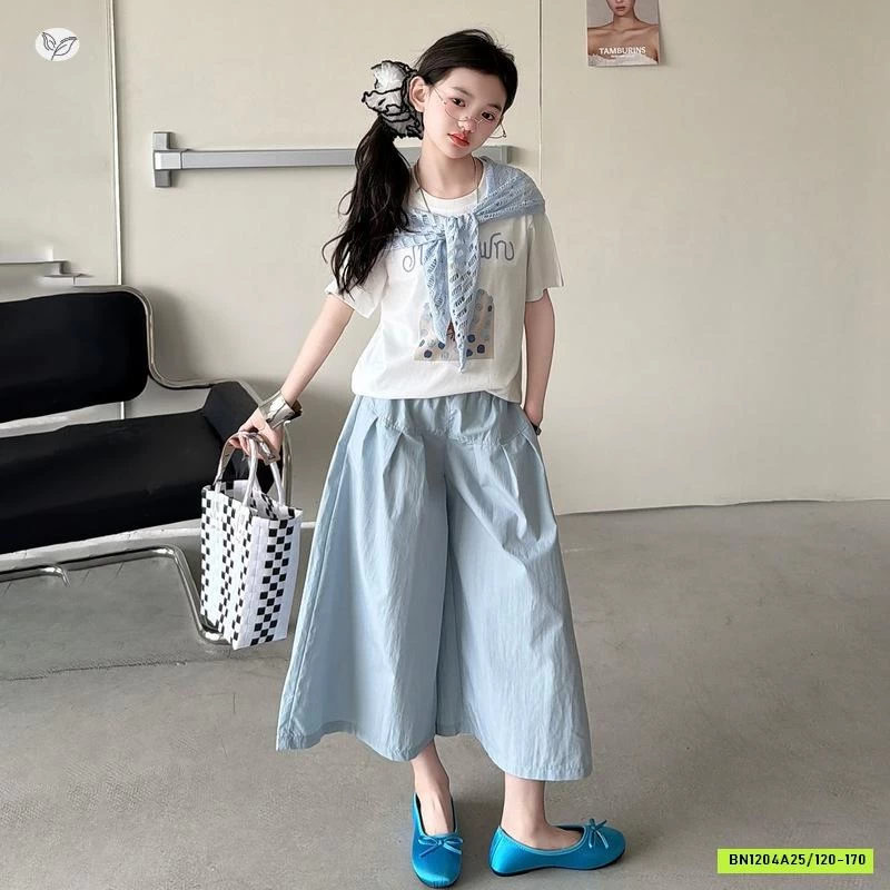 ÁO THUN MIX QUẦN ỐNG RỘNG