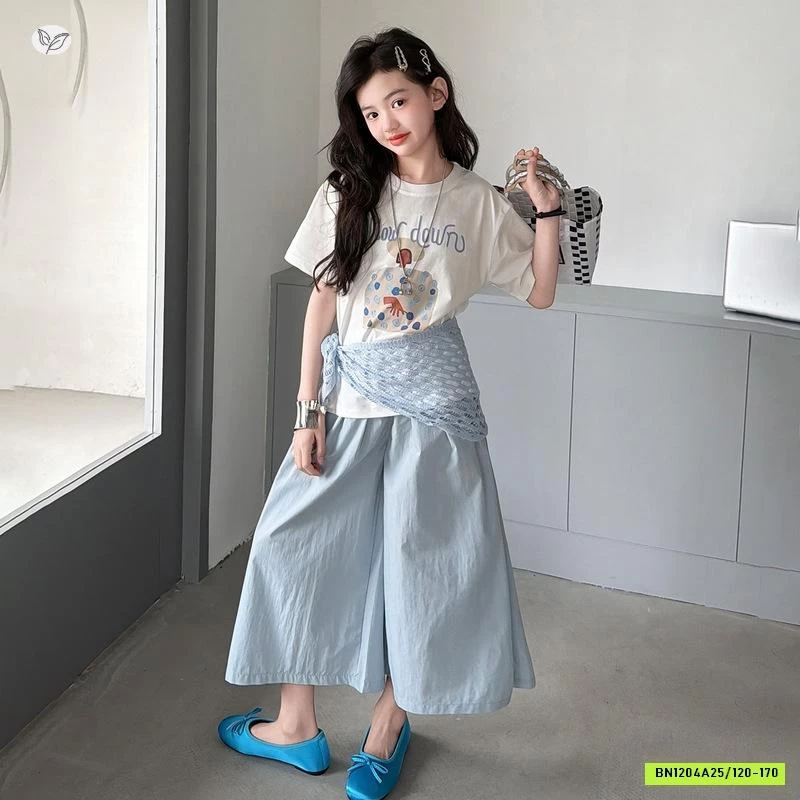 ÁO THUN MIX QUẦN ỐNG RỘNG