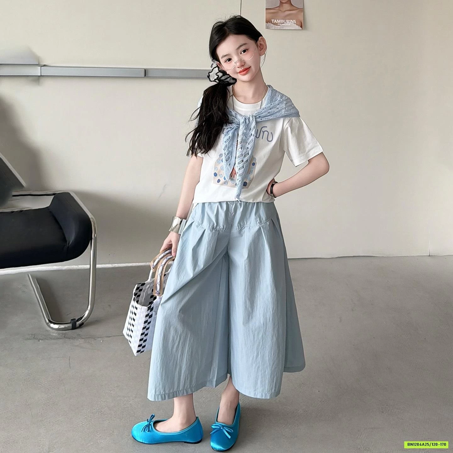 ÁO THUN MIX QUẦN ỐNG RỘNG