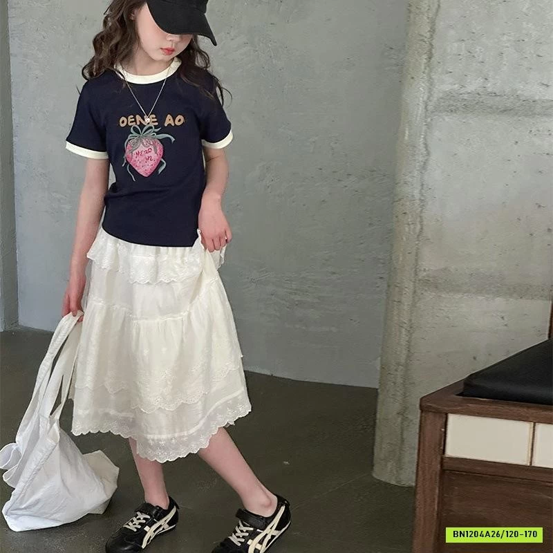 ÁO THUN DÂU TÂY PHỐI VIỀN TAY